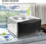Automatic Ice Cream Maker, 1.6 Quart, Stainless Steel, Built-in Compressor, LCD Display, Timer, Black/Pink - Image 2