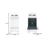 20 in. 4 Burner Element Free-Standing Electric Range in White - Image 3