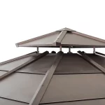 10 ft. x 10 ft. Cedar Framed Gazebo with Steel 2-Tier Hip Roof Hardtop - Image 5